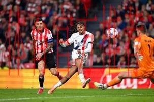 欧冠：巴尔科拉中框 大巴黎客场战平毕尔巴鄂竞技